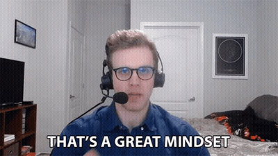 A Man With Glasses And A Microphone Says That 'S A Great Mindset GIF