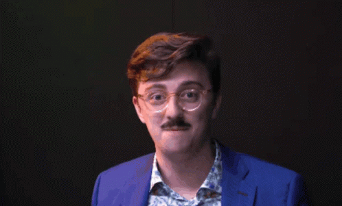 A Man With Glasses And A Mustache Has The Words " That 'S Science Baby " Above Him GIF
