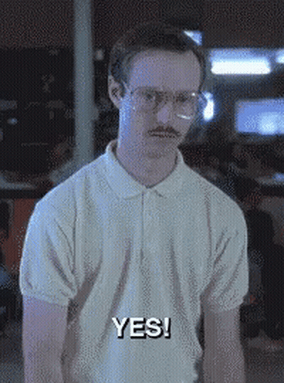 A Man With Glasses And A Mustache Says " Yes " GIF