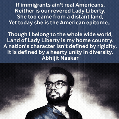 A Man With Glasses And A Quote By Abhijit Naskar GIF