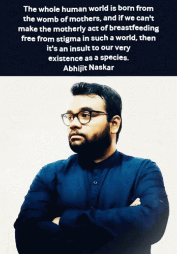 A Man With Glasses And A Quote By Abhijit Naskar GIF