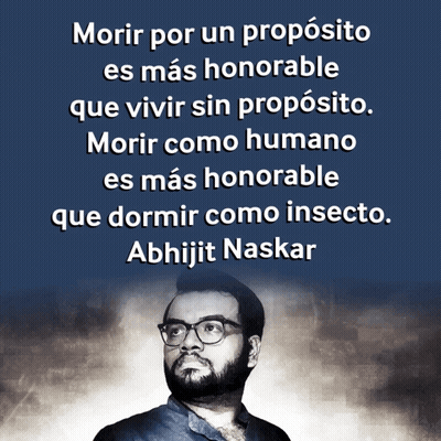 A Man With Glasses And A Quote In Spanish GIF