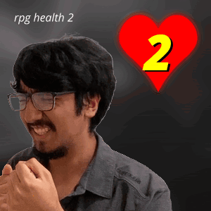 A Man With Glasses And A Red Heart With The Number 2 GIF