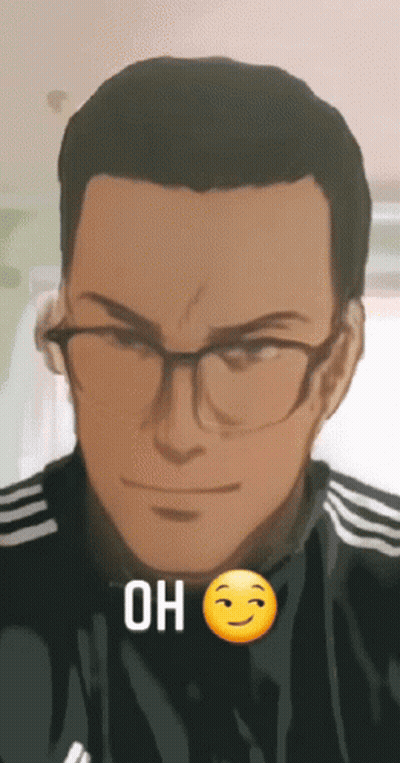 A Man With Glasses And A Smiley Face Has The Word Oh On His Face GIF