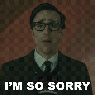 A Man With Glasses And A Suit Says I 'M So Sorry GIF