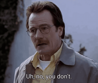 A Man With Glasses And A Yellow Shirt Says Uh No You Don T GIF