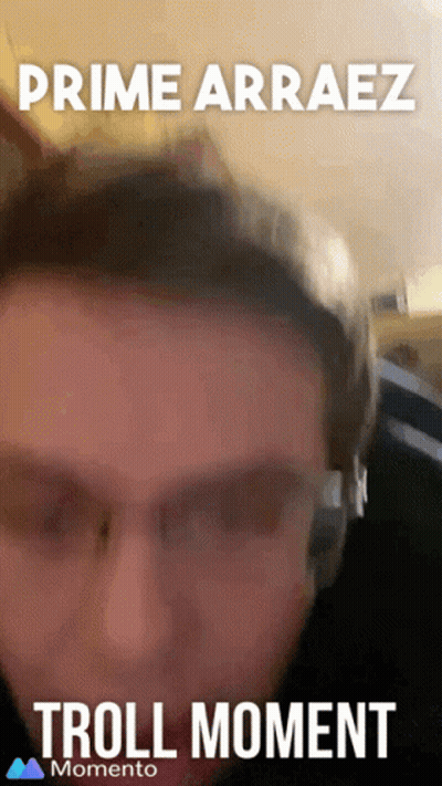 A Man With Glasses And Headphones Says Prime Arraez GIF