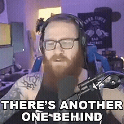 A Man With Glasses And Headphones Says There 'S Another One-Behind GIF