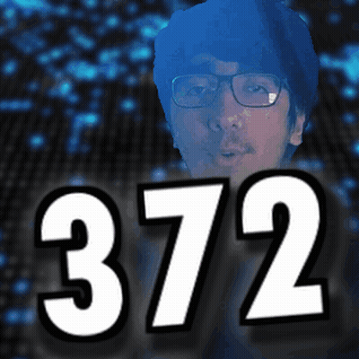 A Man With Glasses And The Number 372 GIF