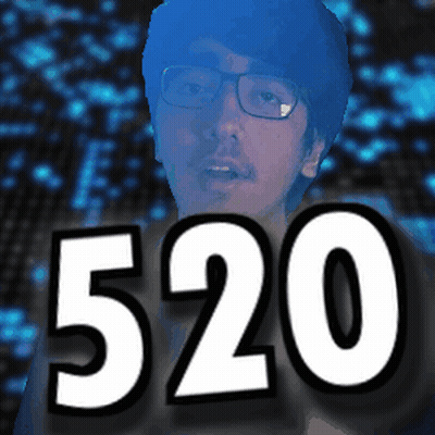 A Man With Glasses And The Number 520 On The Bottom GIF