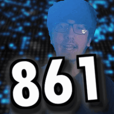 A Man With Glasses And The Number 861 GIF
