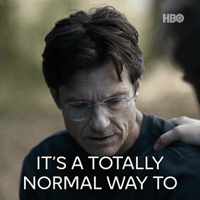 A Man With Glasses And The Words It 'S A Totally Normal Way To Behind Him GIF