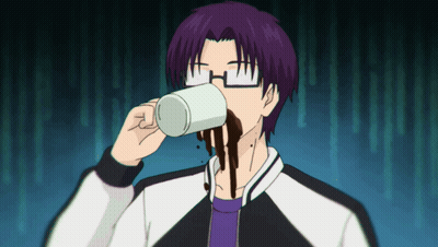 A Man With Glasses Drinks From A White Cup GIF