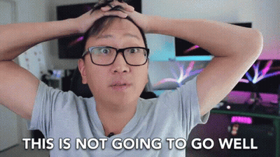 A Man With Glasses Has His Hands On His Head And The Words This Is Not Going To Go Well Above Him GIF