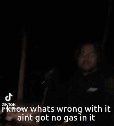 A Man With Glasses Is Making A Funny Face With The Words I Know Whats Wrong With It Aint Got No Gas In It GIF