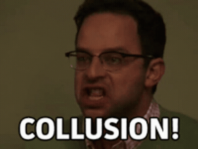 A Man With Glasses Is Screaming And Saying Collusion ! GIF