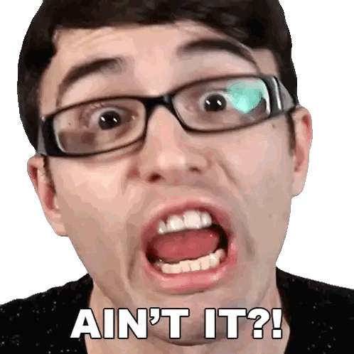 A Man With Glasses Making A Funny Face And The Words Ain T It Sticker