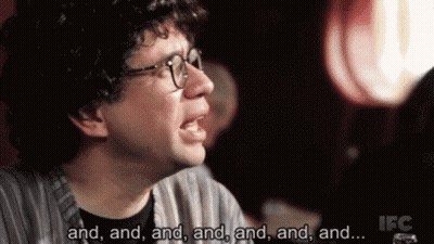 A Man With Glasses Says And And And And And And GIF