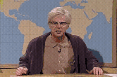 A Man With Glasses Says " And That 'S The Way It Was " In Front Of A Map Of The World GIF