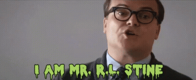 A Man With Glasses Says I Am Mr R.l. Stine GIF