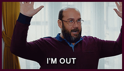 A Man With Glasses Says I 'M Out GIF