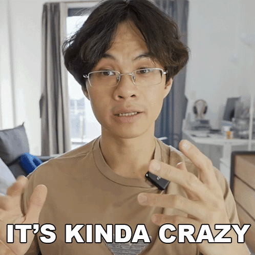A Man With Glasses Says It 'S Kinda Crazy In Front Of Him GIF