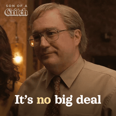 A Man With Glasses Says It 'S No Big Deal In Front Of Him GIF
