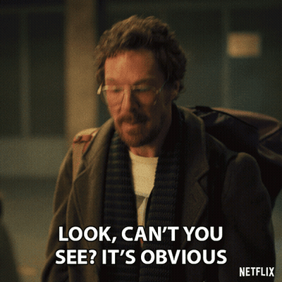A Man With Glasses Says Look Can 'T You See It 'S Obvious Netflix GIF