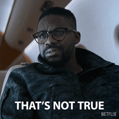 A Man With Glasses Says That 'S Not True On A Netflix Ad GIF