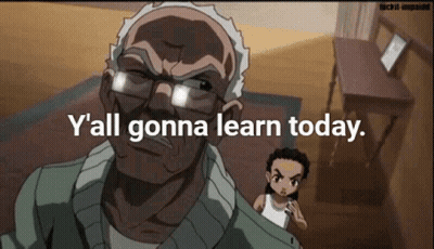 A Man With Glasses Says Y All Gonna Learn Today In Front Of A Boy GIF
