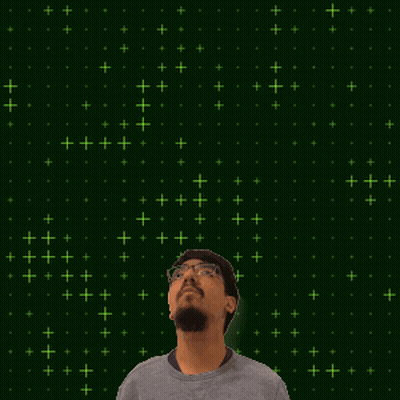 A Man With Glasses Stands In Front Of A Green Background With The Number 10 On It GIF