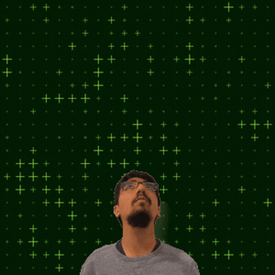 A Man With Glasses Stands In Front Of A Green Background With The Number 10 On It GIF