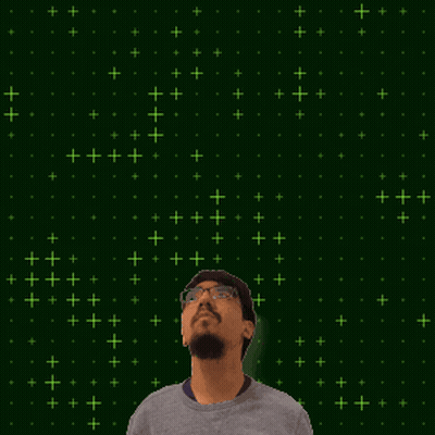 A Man With Glasses Stands In Front Of A Green Background With The Number 20 On It GIF