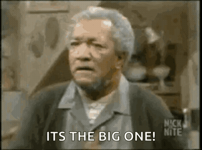 A Man With Gray Hair And A Beard Is Saying It 'S The Big One ! GIF