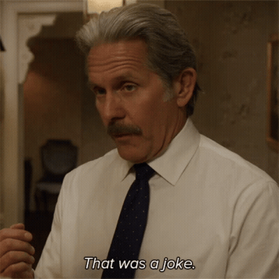 A Man With Gray Hair And A Mustache Says That Was A Joke GIF