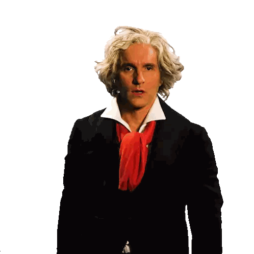A Man With Gray Hair And A Red Tie Is Making A Funny Face Sticker