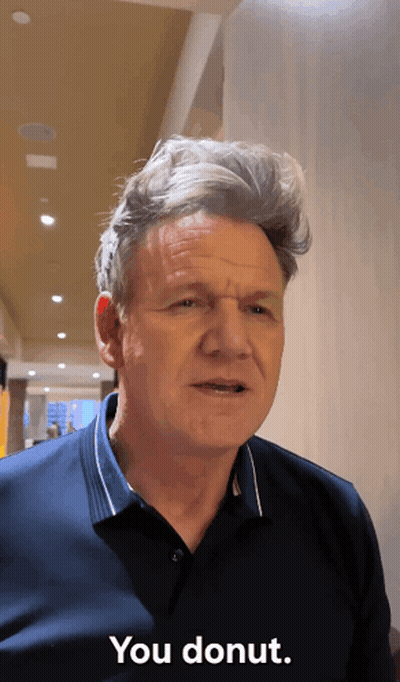 A Man With Gray Hair Says You Donut GIF