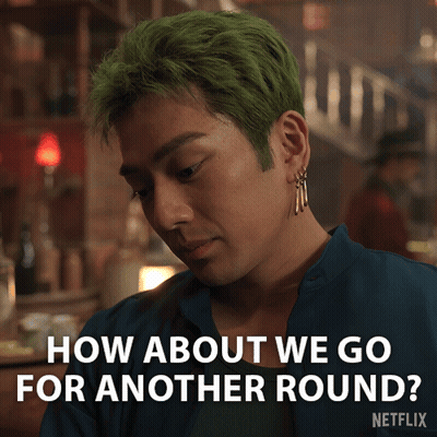 A Man With Green Hair Says How About We Go For Another Round Netflix GIF