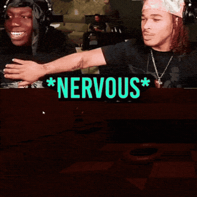 A Man With Headphones And A Bandana On His Head Says Feels The Aura GIF