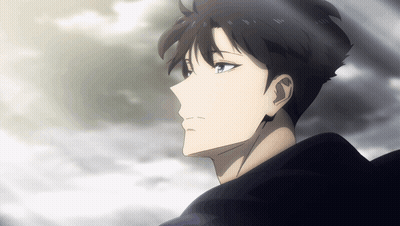 A Man With Headphones On His Ears Looks At The Sky GIF