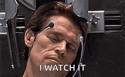 A Man With Headphones On His Head And The Words `` I Watch It '' On The Bottom . GIF