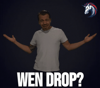 A Man With His Arms Outstretched With The Words Wen Drop Written Below Him GIF