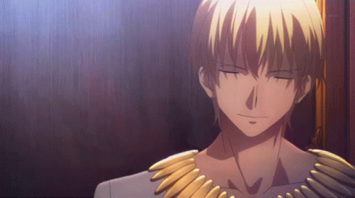 A Man With His Eyes Closed And A Gold Collar Around His Neck GIF