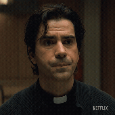 A Man With His Eyes Closed And A Netflix Logo On The Bottom GIF