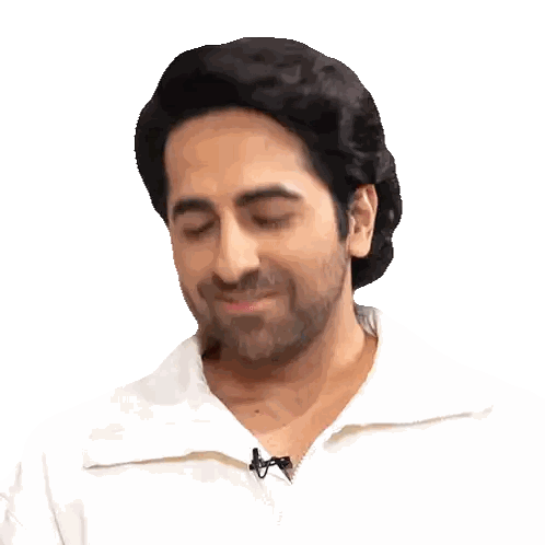 A Man With His Eyes Closed And A Thank You Sticker On His Shirt Sticker