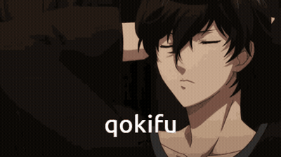A Man With His Eyes Closed And The Word Gokifu On The Bottom Right GIF