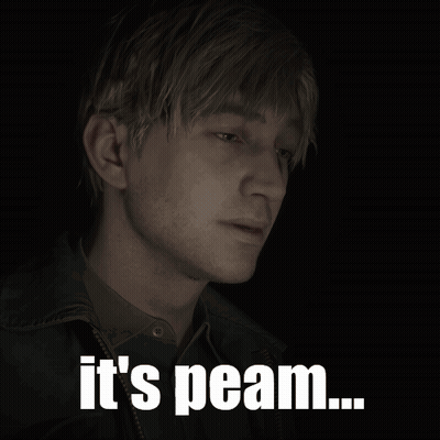 A Man With His Eyes Closed And The Words " It 'S Peaam " On The Bottom GIF