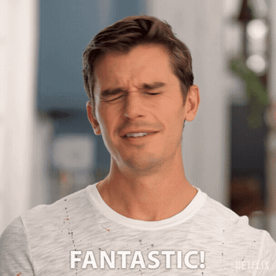 A Man With His Eyes Closed Says Fantastic On A Netflix Advertisement GIF