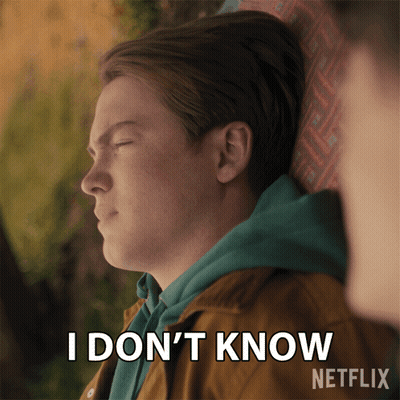 A Man With His Eyes Closed Says I Do N't Know Netflix GIF