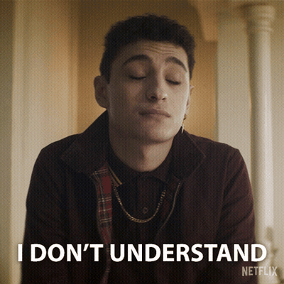 A Man With His Eyes Closed Says I Don 'T Understand Netflix GIF